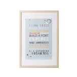 Baby Blue Framed Glass Print 43x63