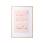 Baby Pink Framed Glass Print 43x63
