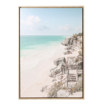 Coast Beach View Framed Canvas 94x64