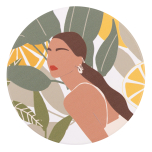 Tuscan Sun Green Goddess Ceramic Coaster