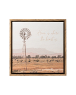 Home Sweet Home Windmill Framed Canvas 34x34
