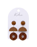KiKi Wood Curve Earrings