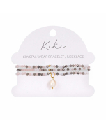 KiKi Pink Aurora Crystal Wrap Jewellery