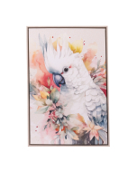 Native Blooms Cockatoo Framed Canvas 94x64