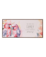 Native Blooms Galah Framed Canvas 94x44
