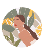 Tuscan Sun Green Goddess Ceramic Coaster