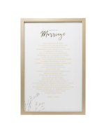 Wedding Marriage 34x52 Framed Print